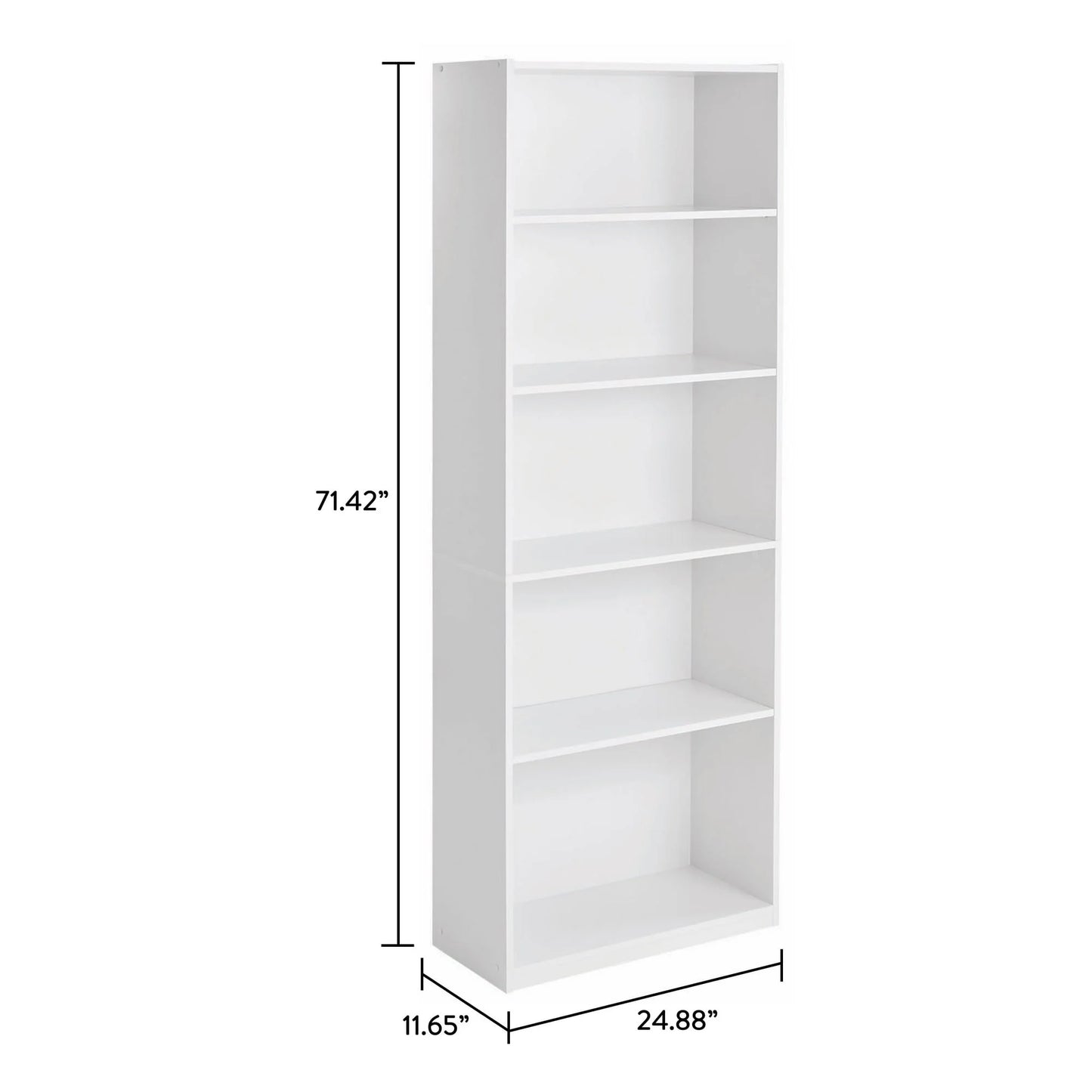 Mainstays 5-Shelf Bookcase with Adjustable Shelves