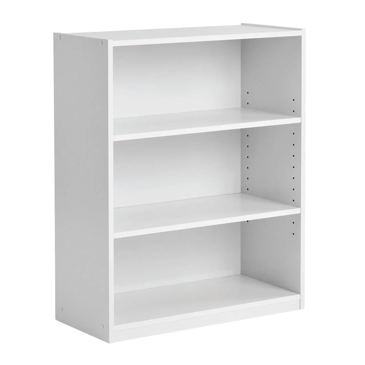 Mainstays 3-Shelf Bookcase with Adjustable Shelves, True Black Oak & White