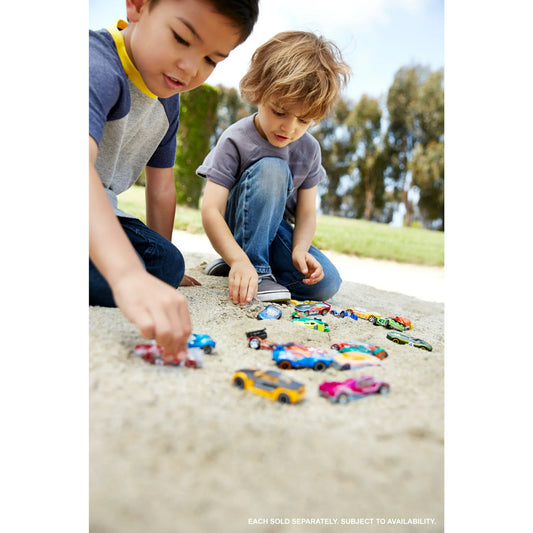 Hot Wheels Set of 8 Basic Toy Cars & Trucks in 1:64 Scale Including 1 Exclusive