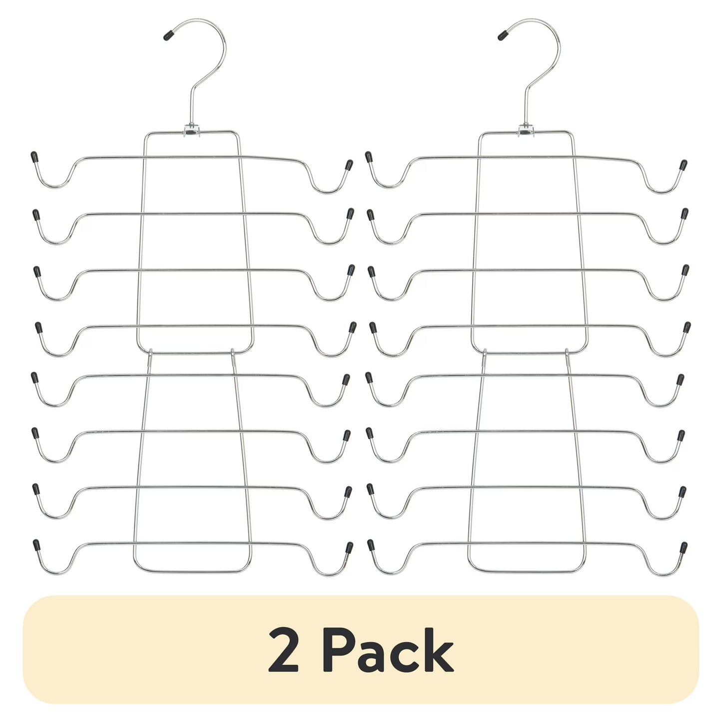 (2 pack) Folding Tank Top & Bra Hanger - Heavy Duty Metal, Space Saving Hanger for Adults