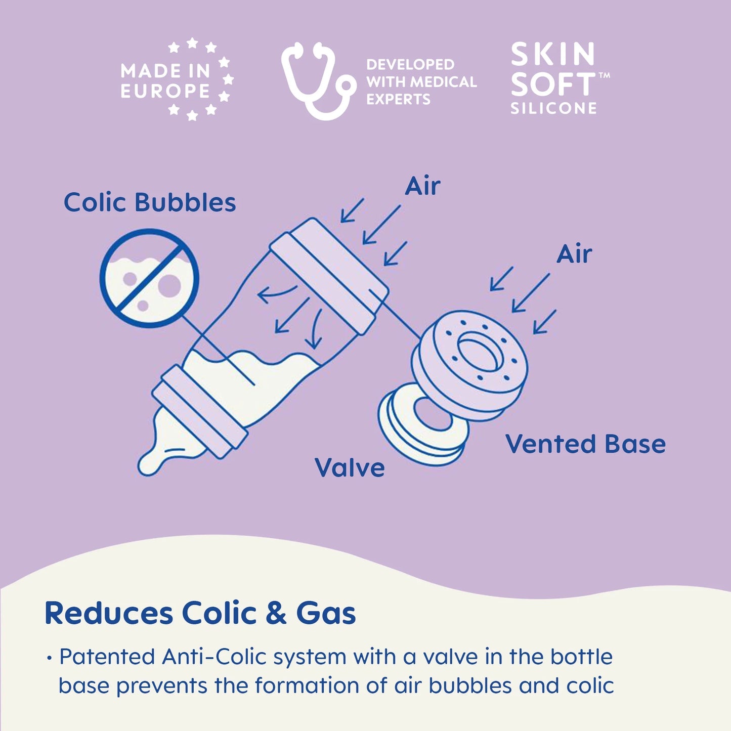MAM Easy Start Anti-Colic Bottle 9 oz, 1 pack- Linen