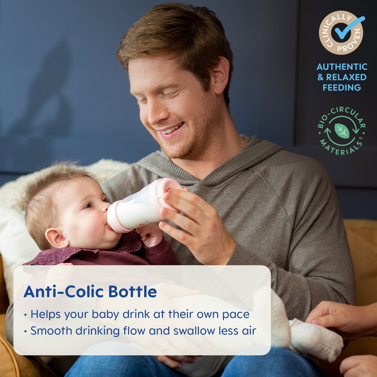 MAM Easy Start Anti-Colic Bottle 9 oz, 1 pack- Linen