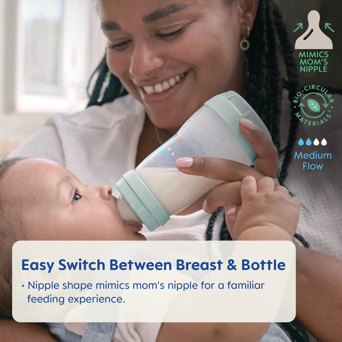 MAM Easy Start Anti-Colic Bottle 9 oz, 1 pack- Linen