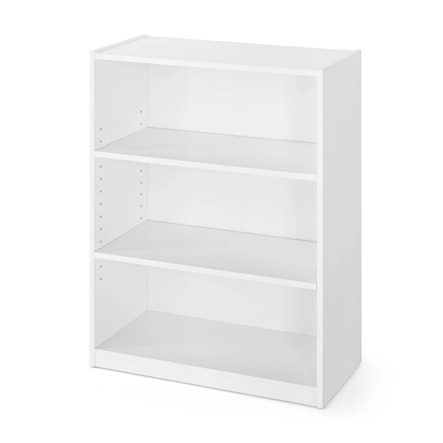 Mainstays 3-Shelf Bookcase with Adjustable Shelves, True Black Oak & White