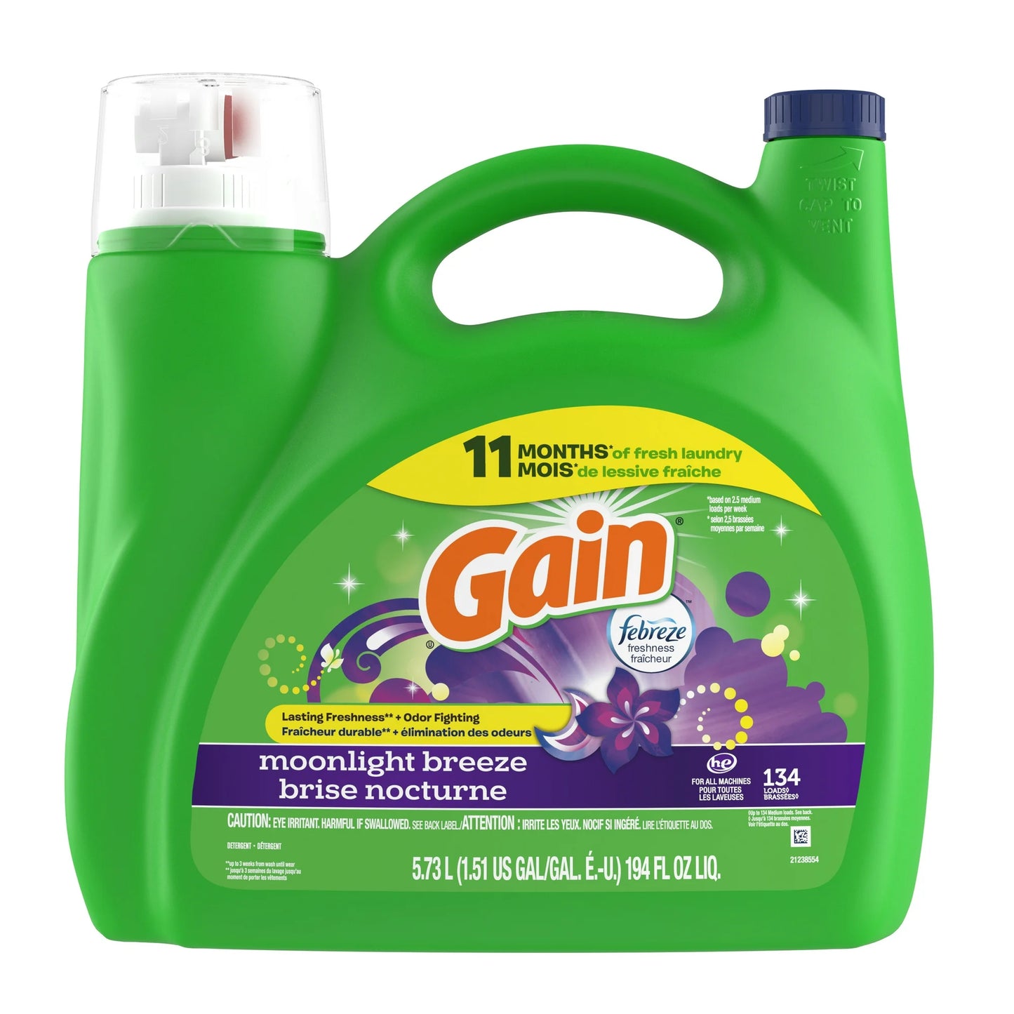 Gain Liquid Laundry Detergent, Moonlight Breeze Scent