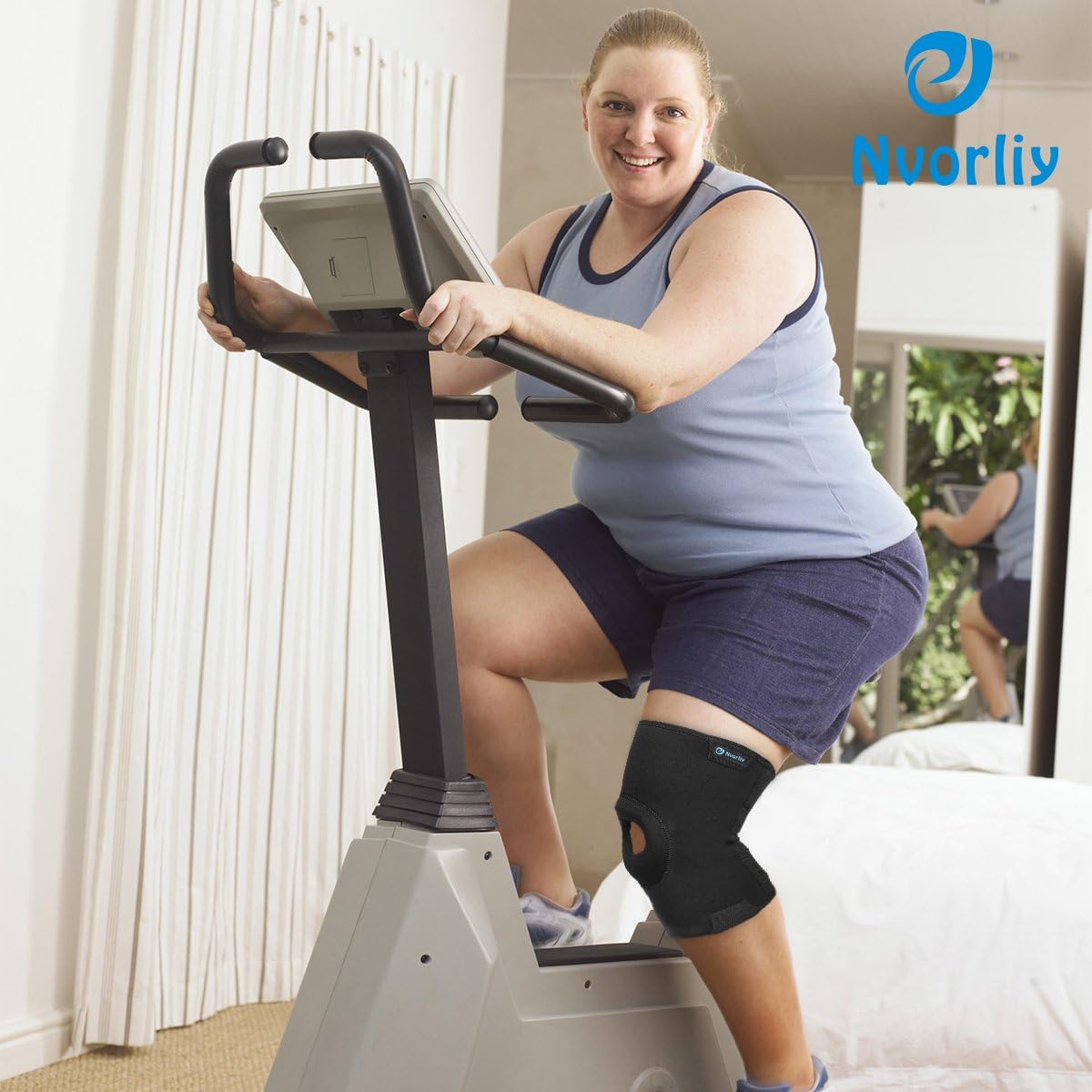 Nvorliy Plus Size Knee Compression Sleeve, Knee Brace for Large Legs Medical Support for Knee Pain Relief, Arthritis, Sports Exercise, Injury & Post-Surgery Recovery, Fit Men and Women (6XL)