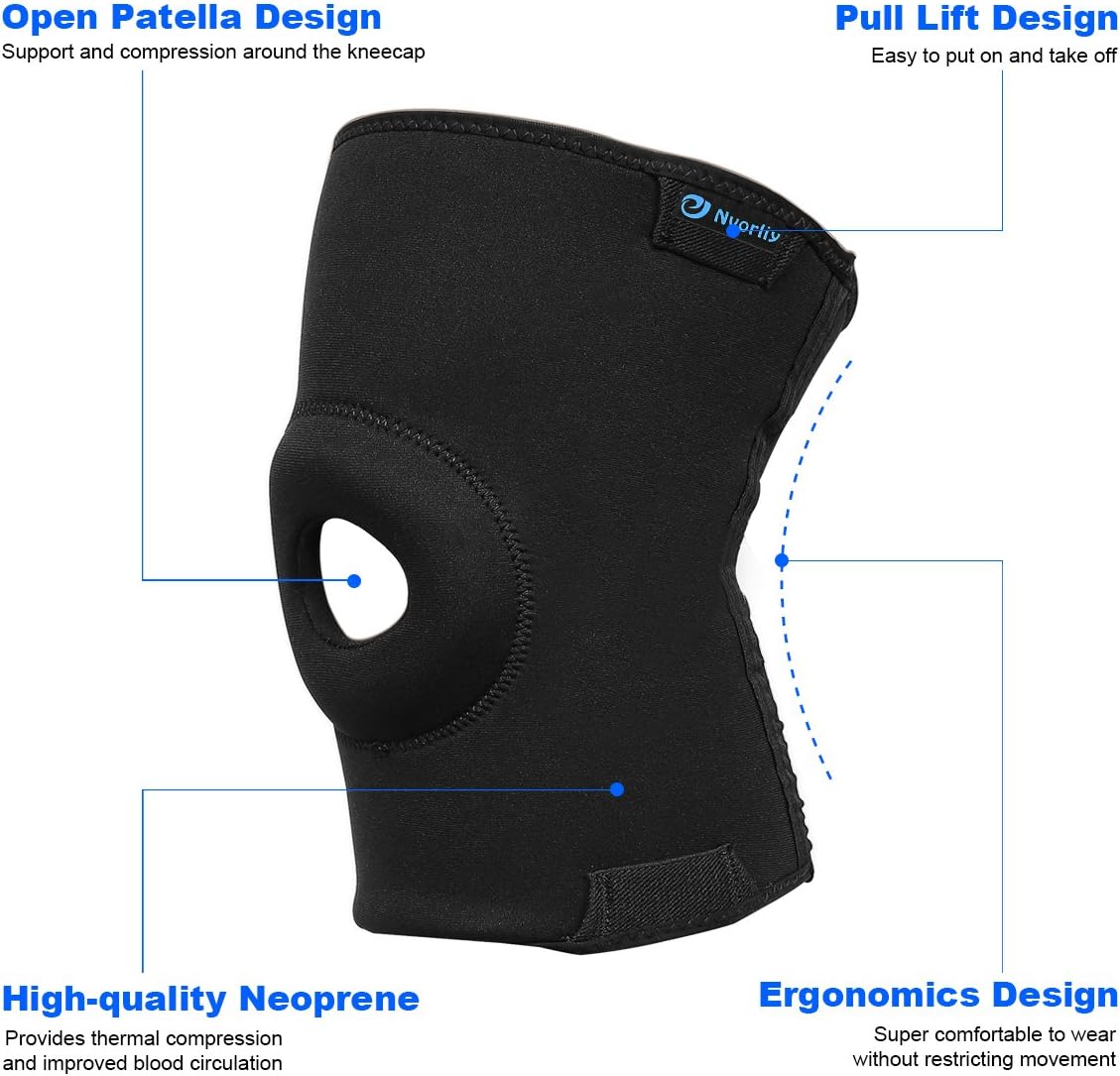 Nvorliy Plus Size Knee Compression Sleeve, Knee Brace for Large Legs Medical Support for Knee Pain Relief, Arthritis, Sports Exercise, Injury & Post-Surgery Recovery, Fit Men and Women (6XL)
