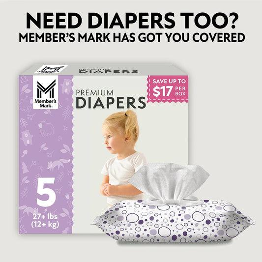 Premium Fragrance Free Baby Wipes,12 packs of 96-count wipes, 1,152 wipes total 12 Pack