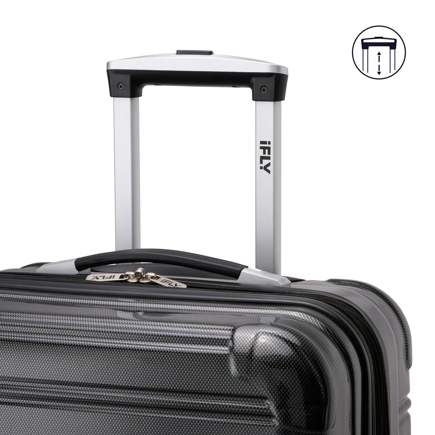 iFLY Hardside Fibertech Luggage 24" Checked Luggage, Cotton Candy