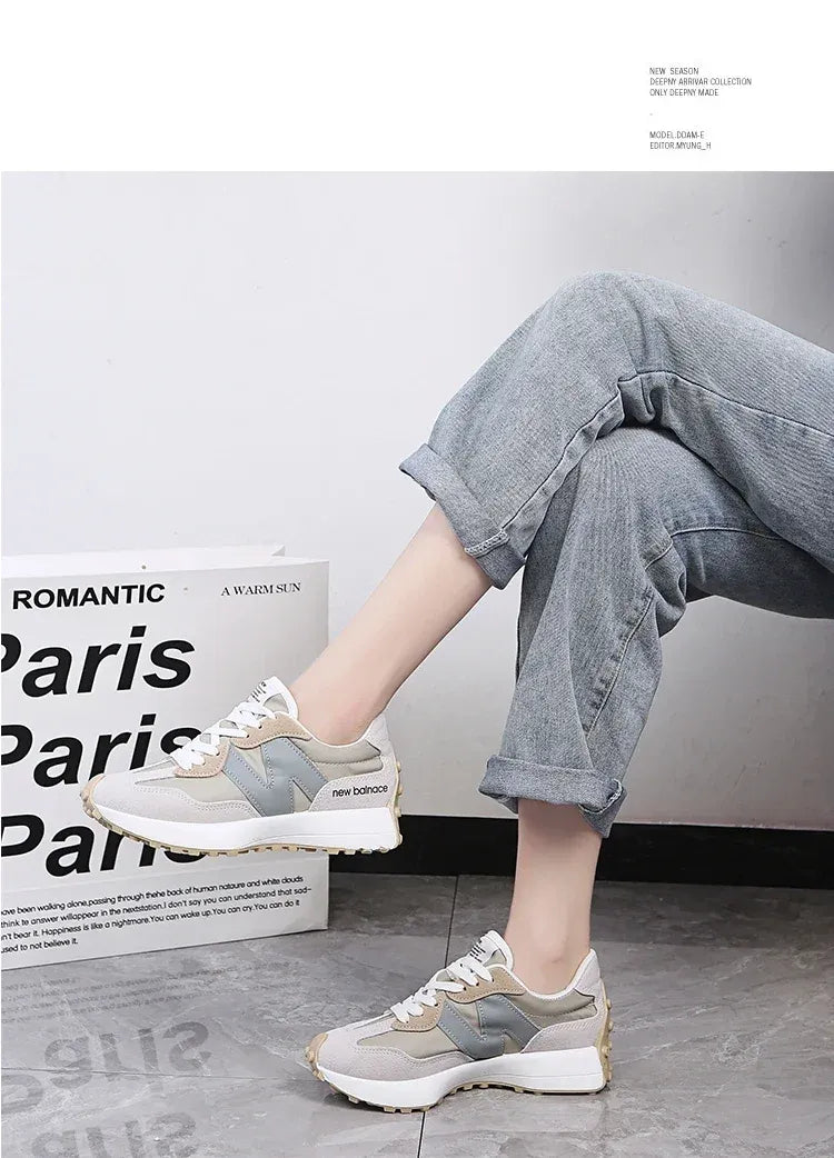 Casual Shoes, Sports Matching Korean Style, Breathable and Wear-Resistant, Very Suitable for Travel, Running Wear, Very Suitable for Women's Casual Sports Shoes
