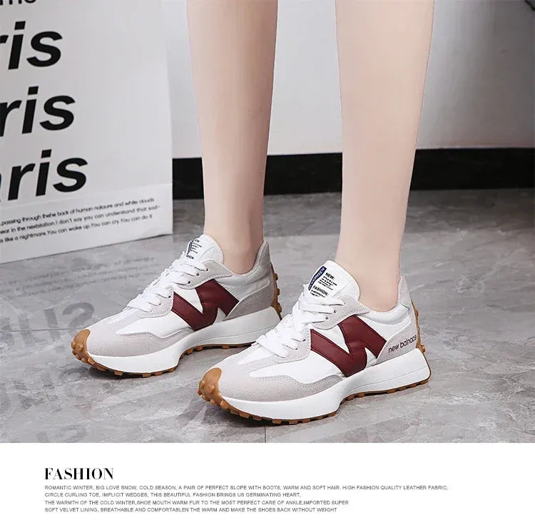 Casual Shoes, Sports Matching Korean Style, Breathable and Wear-Resistant, Very Suitable for Travel, Running Wear, Very Suitable for Women's Casual Sports Shoes
