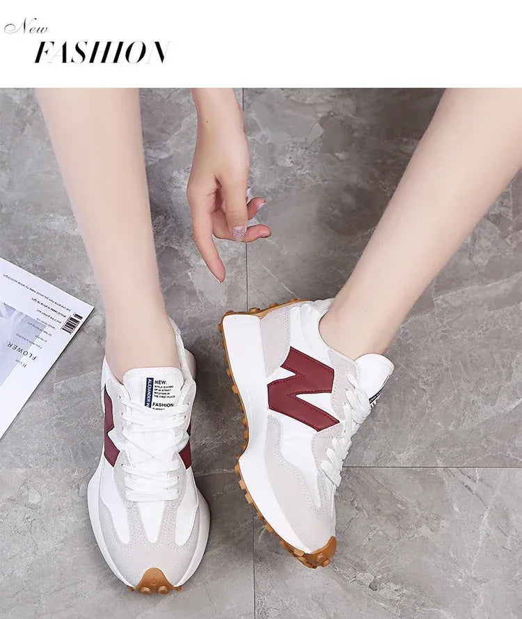 Casual Shoes, Sports Matching Korean Style, Breathable and Wear-Resistant, Very Suitable for Travel, Running Wear, Very Suitable for Women's Casual Sports Shoes