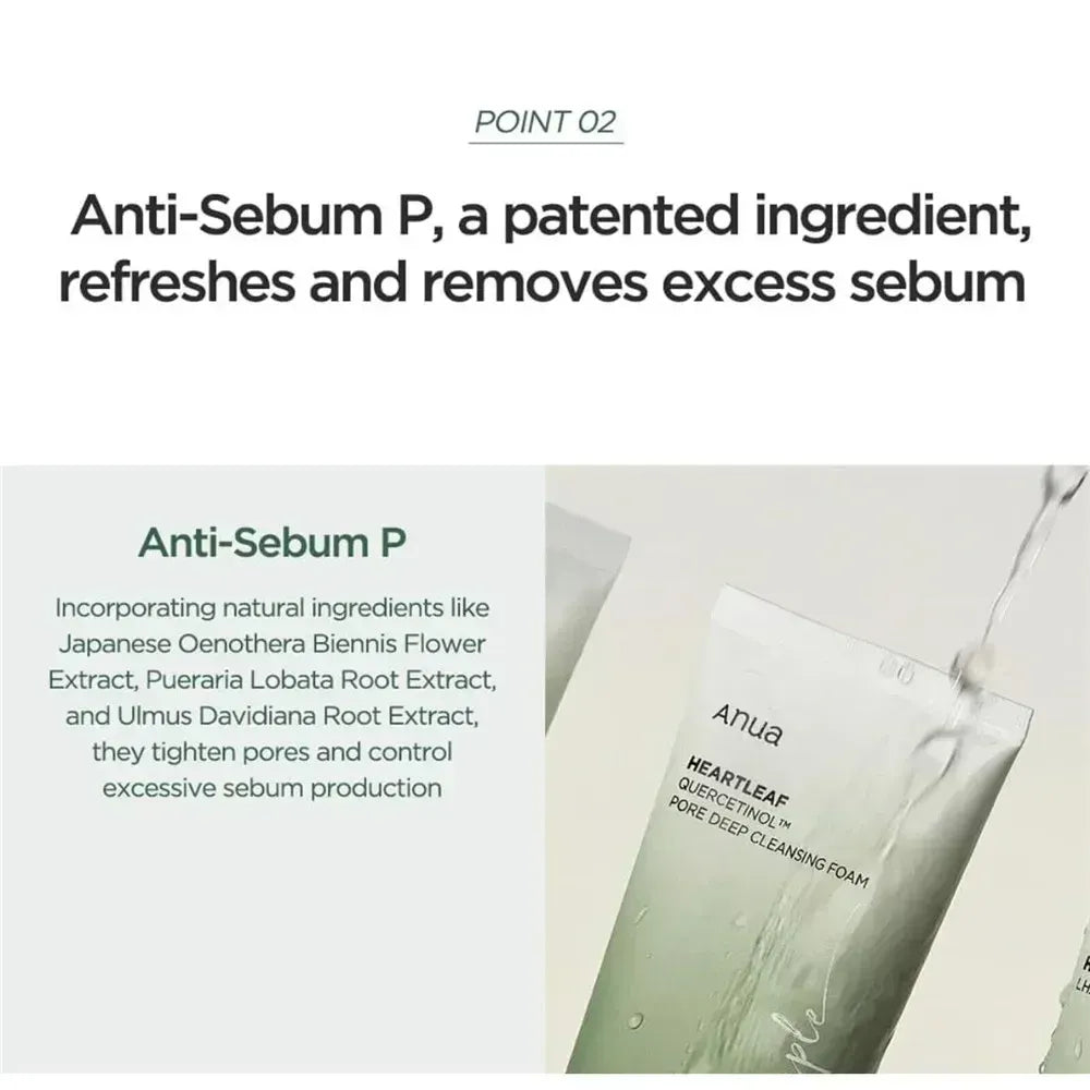 Anua Heartleaf Cleansing Oil & Deep Cleansing Foam & Soothing Toner, Pore Control, Gentle Korean Skincare