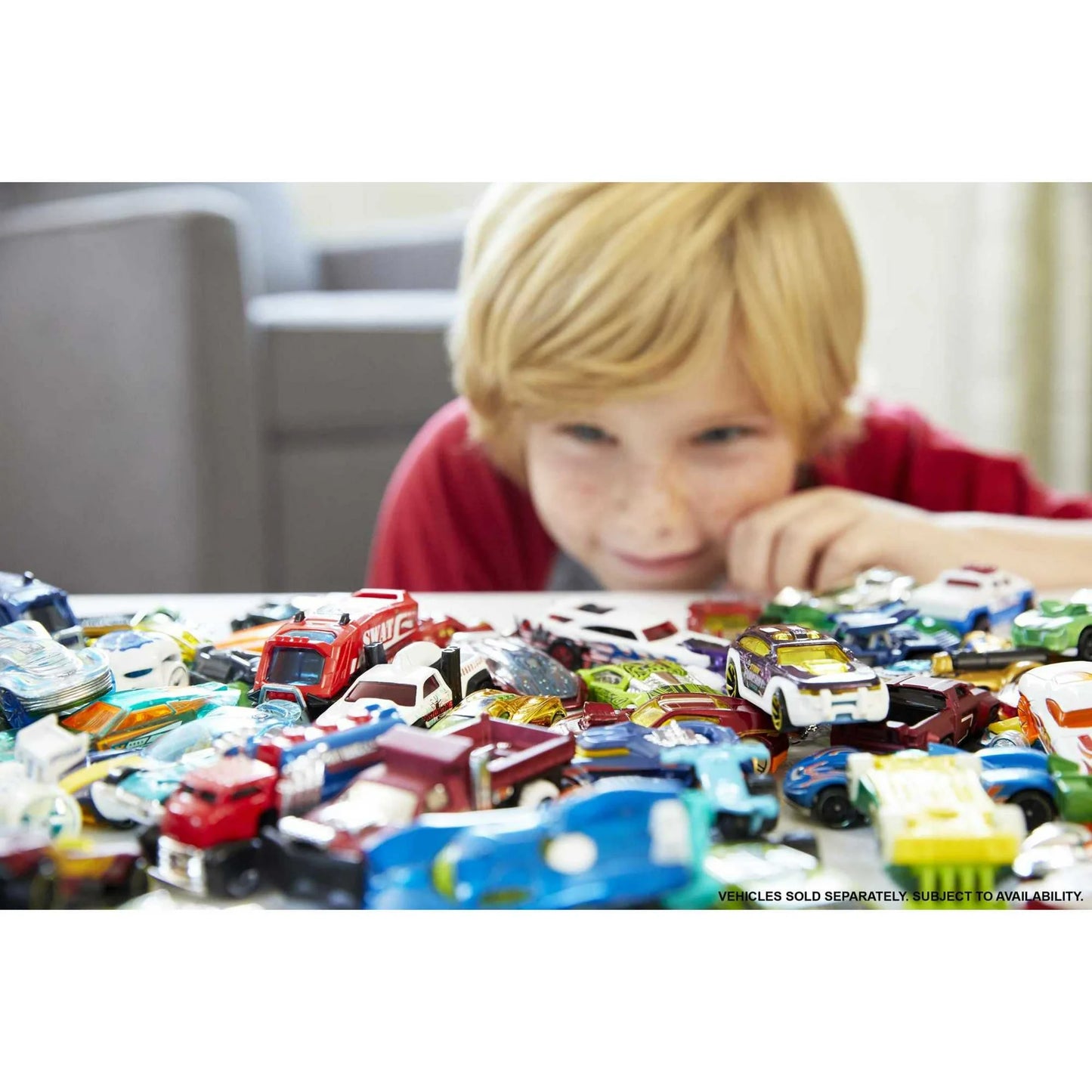 Hot Wheels Set of 8 Basic Toy Cars & Trucks in 1:64 Scale Including 1 Exclusive