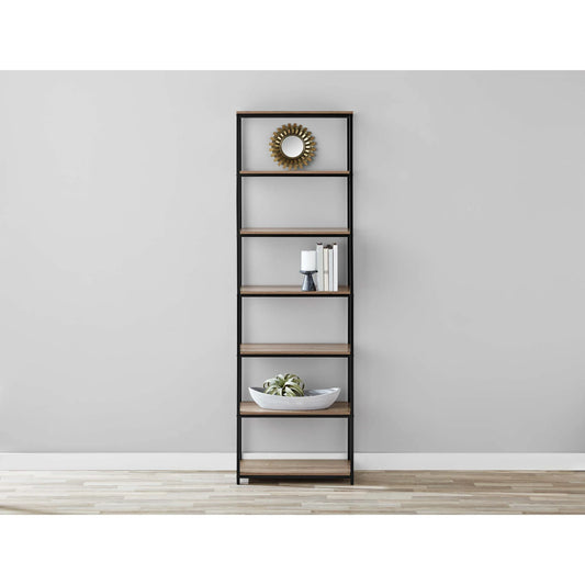 Mainstays 6-Shelf Metal Frame Bookcase