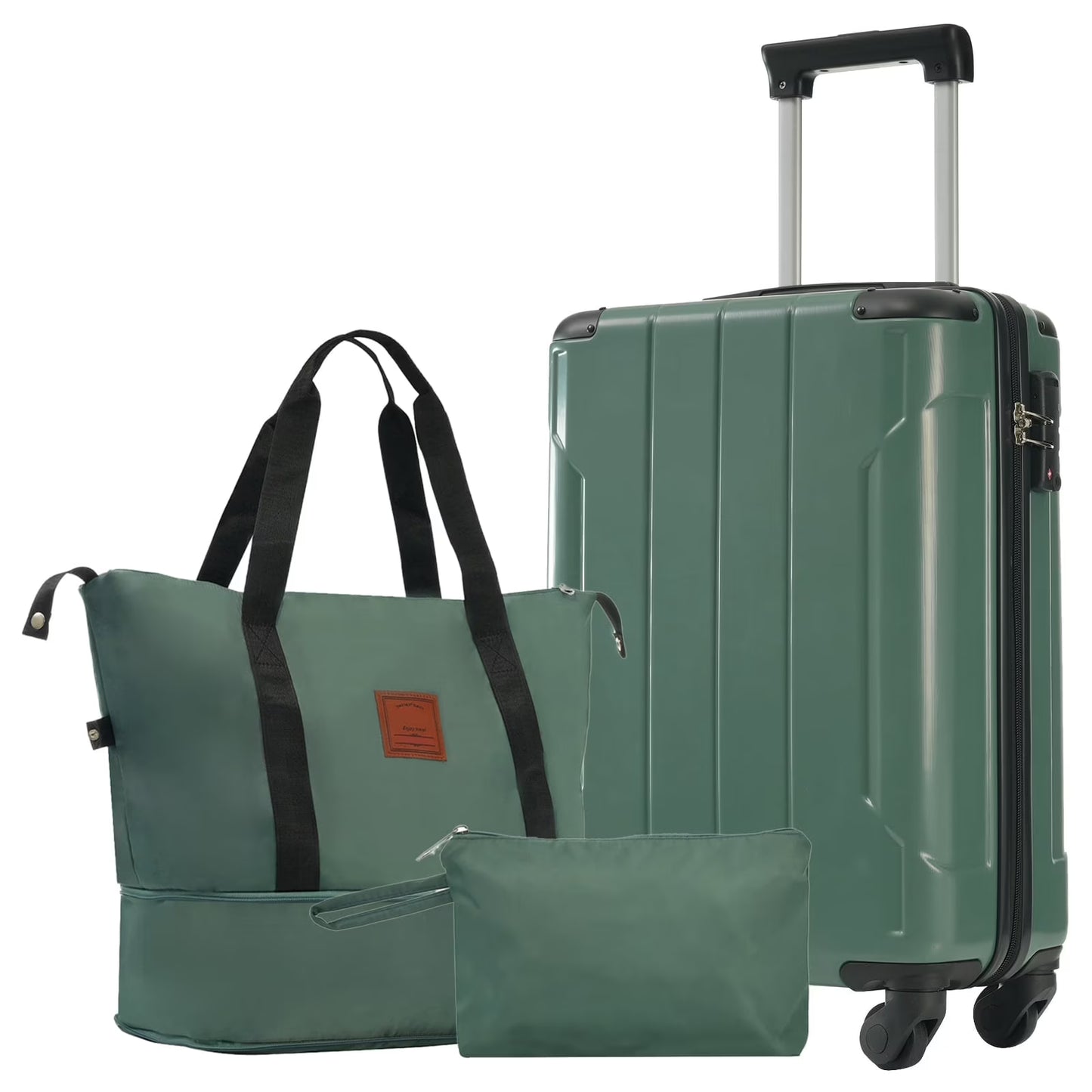 Luggage Sets 3 Piece Lightweight Hardside Rugged Travel Suitcase with Wheels, 22” x 14” x 9” Airline Approved, TSA Lock