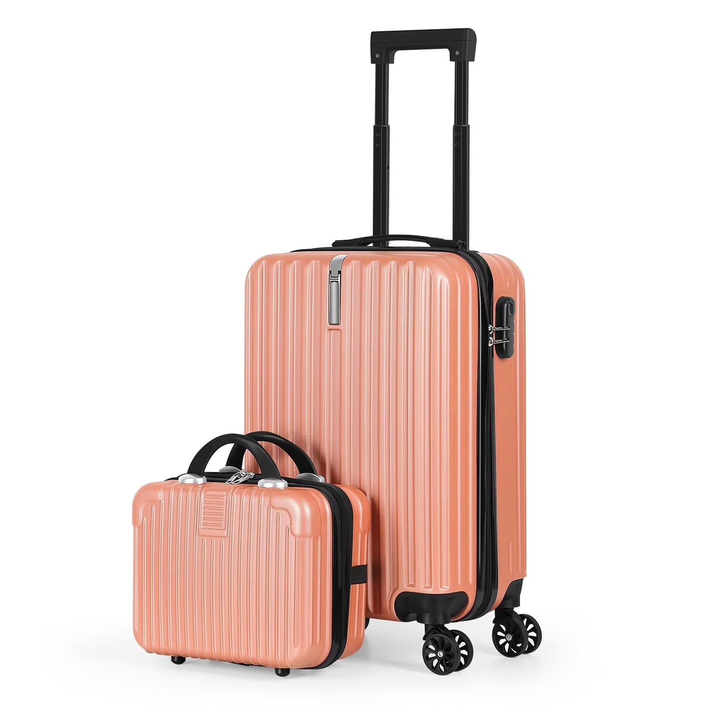 2PCS Luggage Two Piece Rolling Luggage Set Lightweight With Hook 20″ + 14″ Save Upto 6$