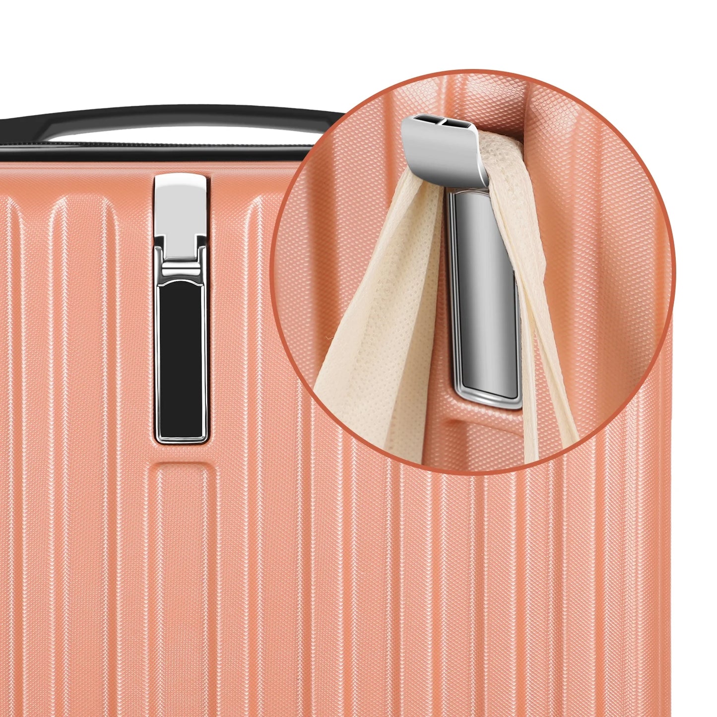 2PCS Luggage Two Piece Rolling Luggage Set Lightweight With Hook 20″ + 14″ Save Upto 6$