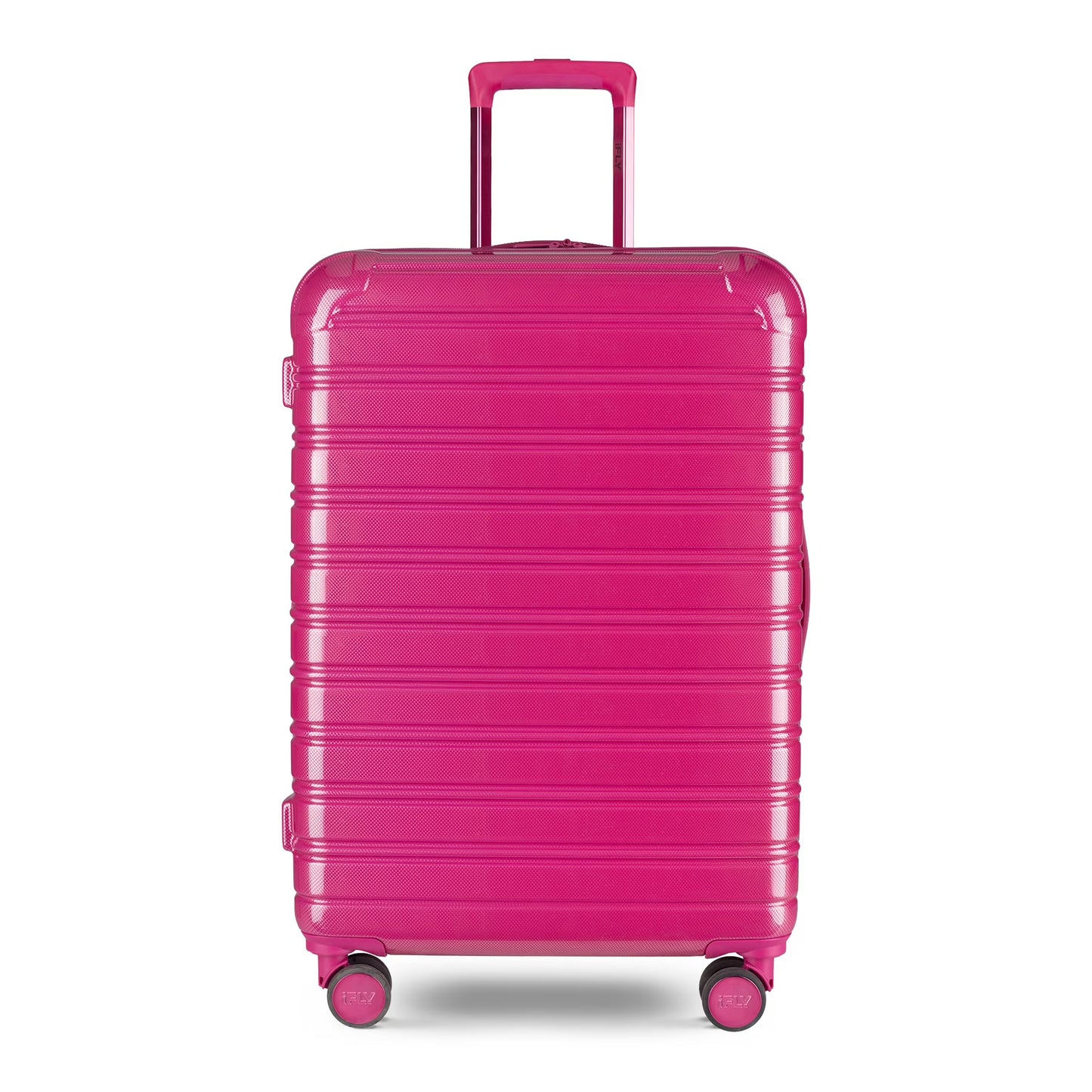iFLY Hardside Fibertech Luggage 24" Checked Luggage, Cotton Candy