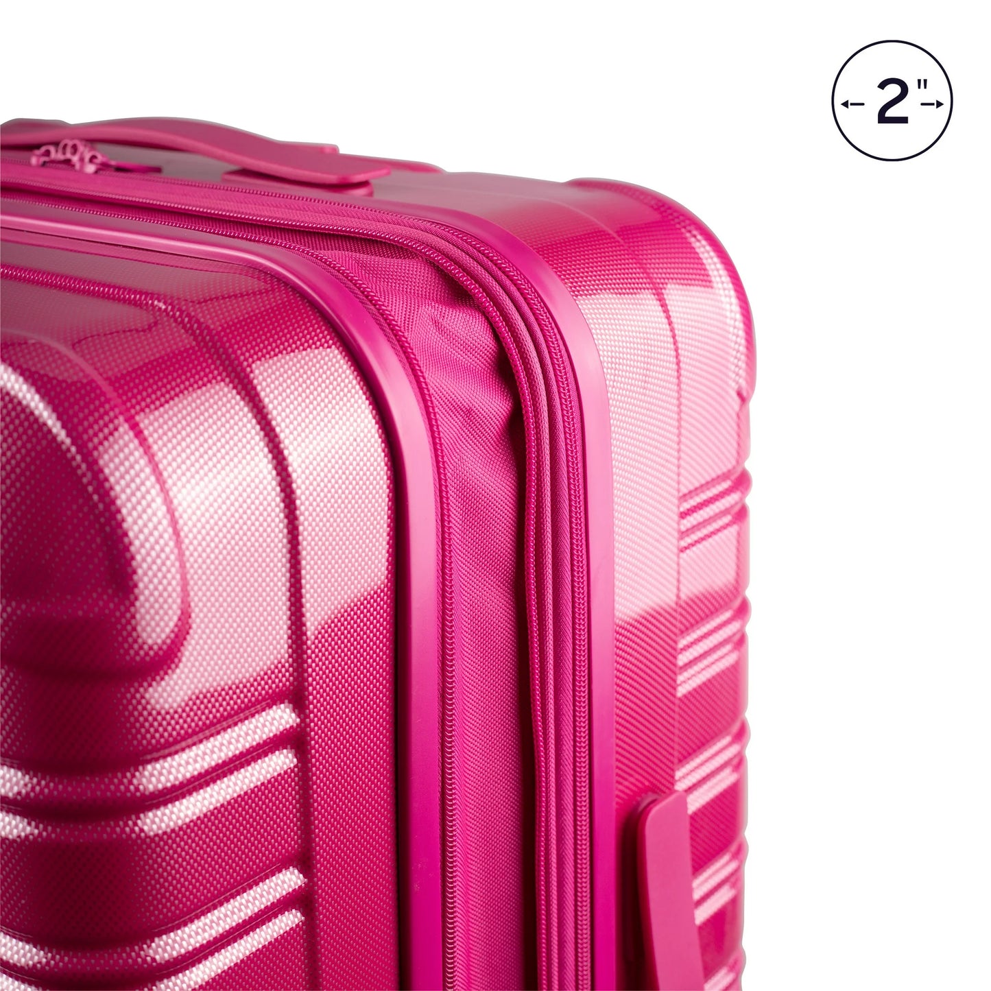 iFLY Hardside Fibertech Luggage 24" Checked Luggage, Cotton Candy
