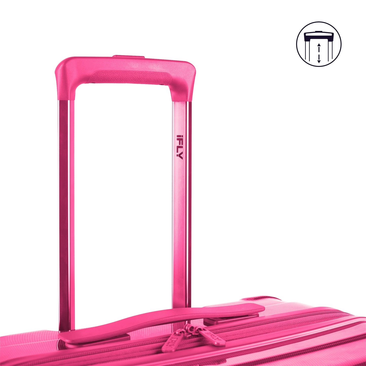 iFLY Hardside Fibertech Luggage 24" Checked Luggage, Cotton Candy