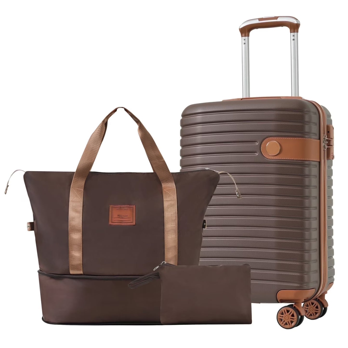 Luggage Sets 3 Piece Lightweight Hardside Rugged Travel Suitcase with Wheels, 22” x 14” x 9” Airline Approved, TSA Lock