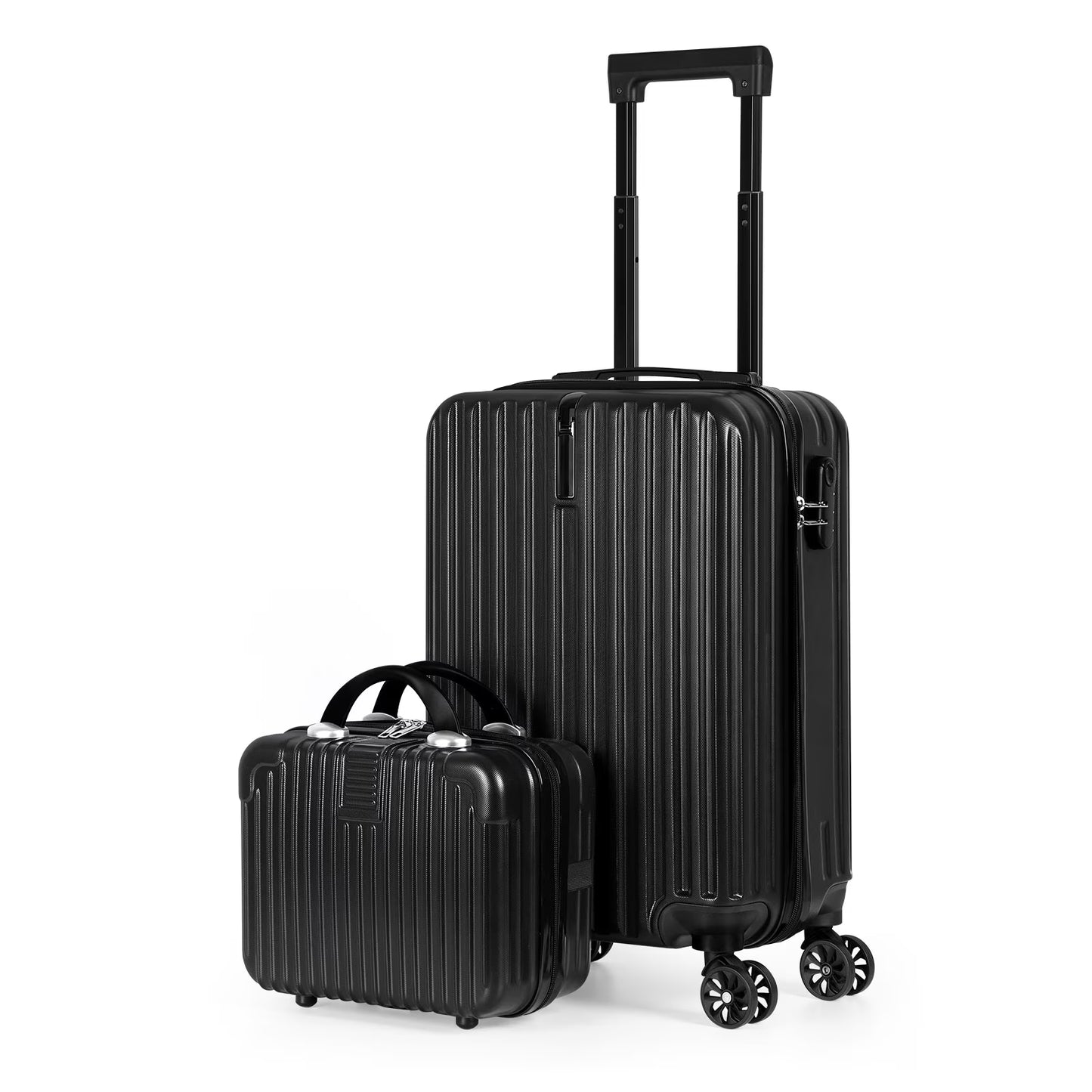 2PCS Luggage Two Piece Rolling Luggage Set Lightweight With Hook 20″ + 14″ Save Upto 6$