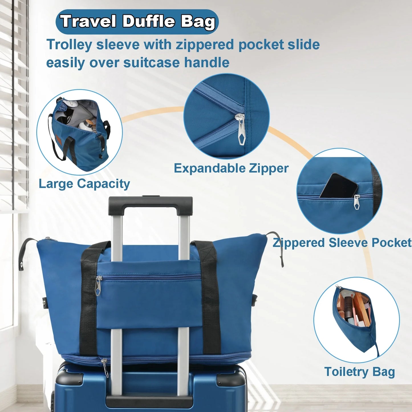 Luggage Sets 3 Piece Lightweight Hardside Rugged Travel Suitcase with Wheels, 22” x 14” x 9” Airline Approved, TSA Lock