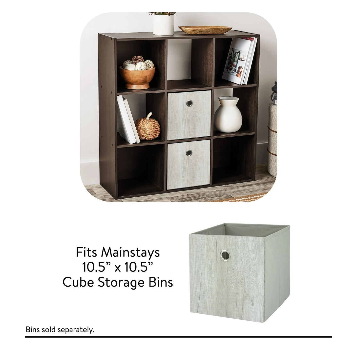 Mainstays 9 Cube Storage Organizer.