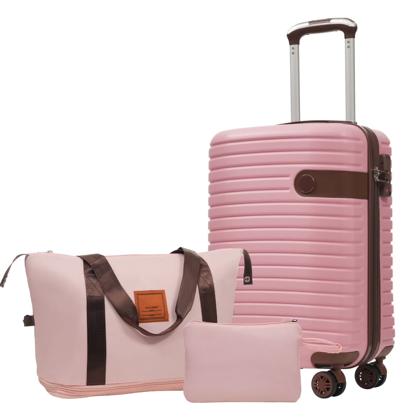 Luggage Sets 3 Piece Lightweight Hardside Rugged Travel Suitcase with Wheels, 22” x 14” x 9” Airline Approved, TSA Lock