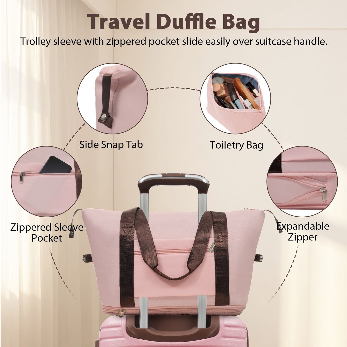 Luggage Sets 3 Piece Lightweight Hardside Rugged Travel Suitcase with Wheels, 22” x 14” x 9” Airline Approved, TSA Lock