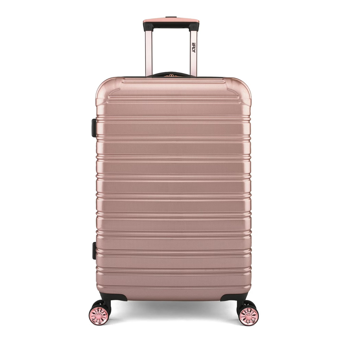 iFLY Hardside Fibertech Luggage 24" Checked Luggage, Cotton Candy