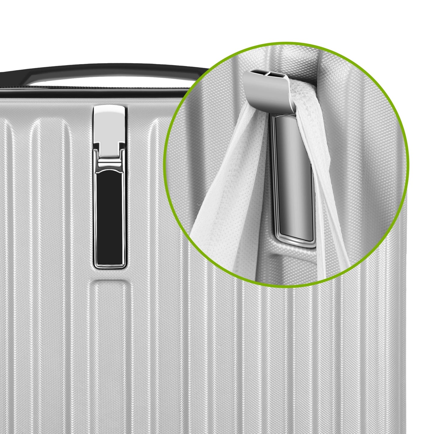 2PCS Luggage Two Piece Rolling Luggage Set Lightweight With Hook 20″ + 14″ Save Upto 6$