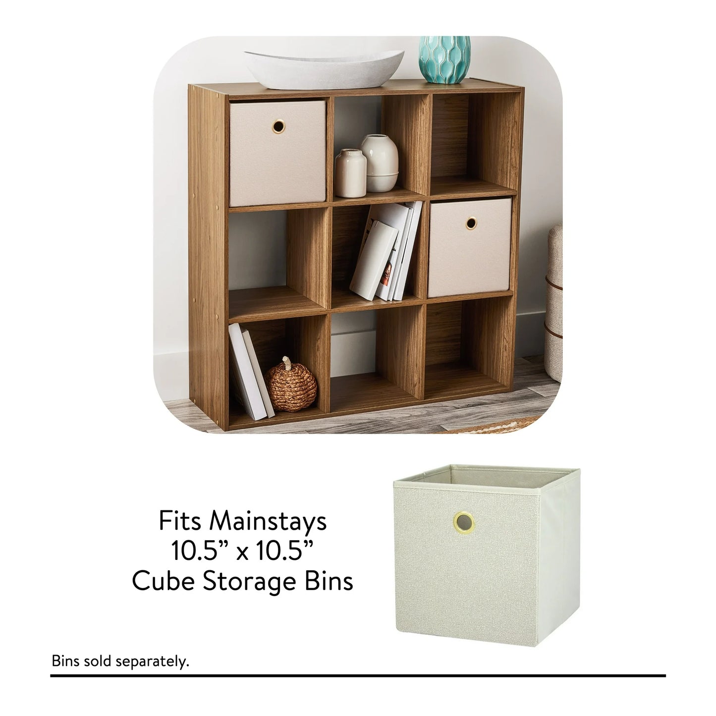 Mainstays 9 Cube Storage Organizer.