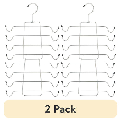 (2 pack) Folding Tank Top & Bra Hanger - Heavy Duty Metal, Space Saving Hanger for Adults