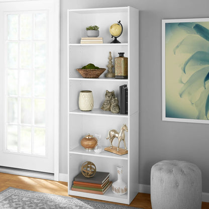 Mainstays 5-Shelf Bookcase with Adjustable Shelves