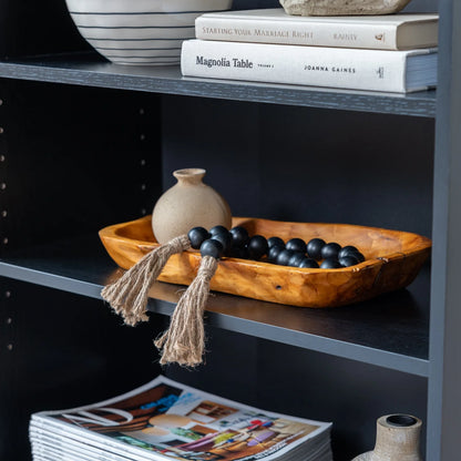 Mainstays 3-Shelf Bookcase with Adjustable Shelves, True Black Oak & White