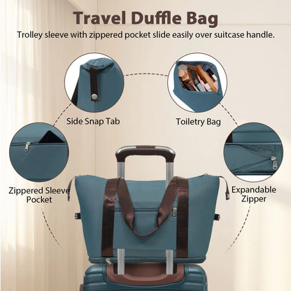 Luggage Sets 3 Piece Lightweight Hardside Rugged Travel Suitcase with Wheels, 22” x 14” x 9” Airline Approved, TSA Lock