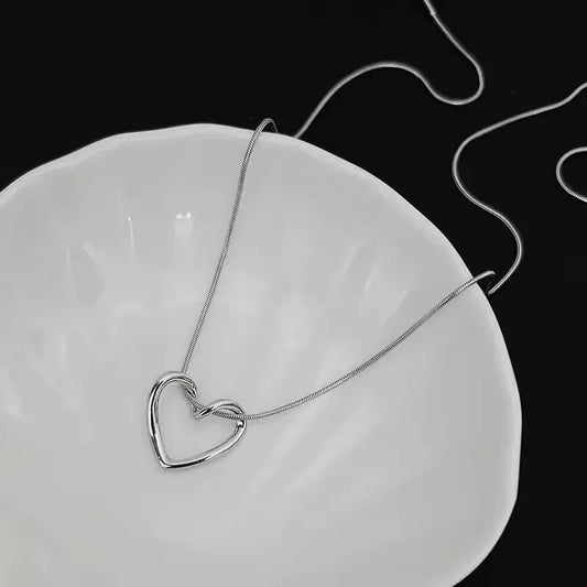 Collares Para Mujer Delicate and Beautiful Starry Heart Shape Pendant Necklace