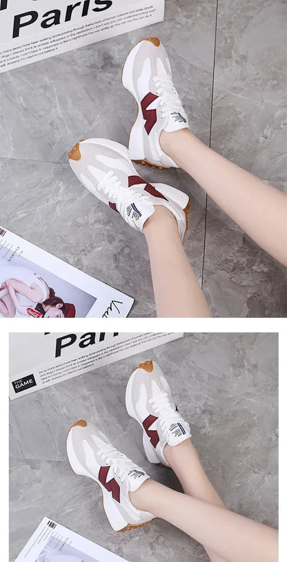 Casual Shoes, Sports Matching Korean Style, Breathable and Wear-Resistant, Very Suitable for Travel, Running Wear, Very Suitable for Women's Casual Sports Shoes