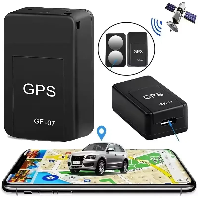 GF-07 Mini GPS Tracker, Magnetic Mini GPS Real Time Long Standby Tracking Device for Vehicle Car Person Dog Pet Size: about 42 * 25 * 20mm Black
