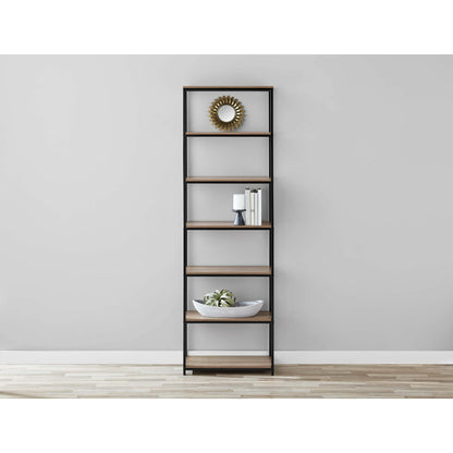 Mainstays 6-Shelf Metal Frame Bookcase