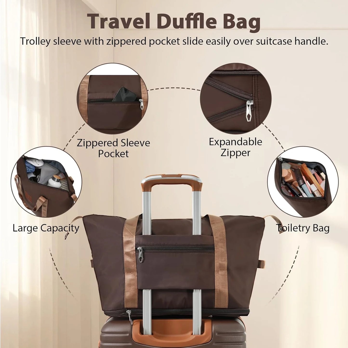 Luggage Sets 3 Piece Lightweight Hardside Rugged Travel Suitcase with Wheels, 22” x 14” x 9” Airline Approved, TSA Lock