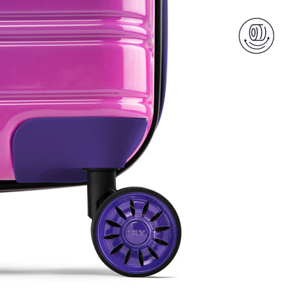 iFLY Hardside Fibertech Luggage 24" Checked Luggage, Cotton Candy