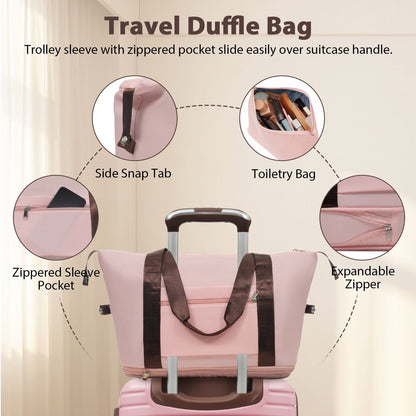 Luggage Sets 3 Piece Lightweight Hardside Rugged Travel Suitcase with Wheels, 22” x 14” x 9” Airline Approved, TSA Lock