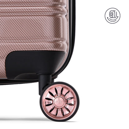 iFLY Hardside Fibertech Luggage 24" Checked Luggage, Cotton Candy