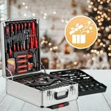 799pcs Aluminum Trolley Case Tool Set Silver - General Household Hand Tool Kit - Home Tool Kit/Mechanics Tools Kit